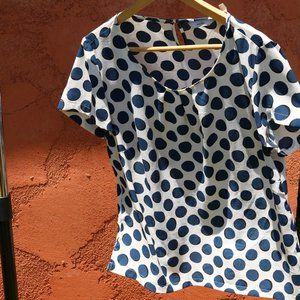 Blue Polka Dot Blouse